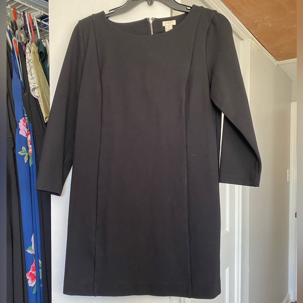 Black J Crew long sleeve dress